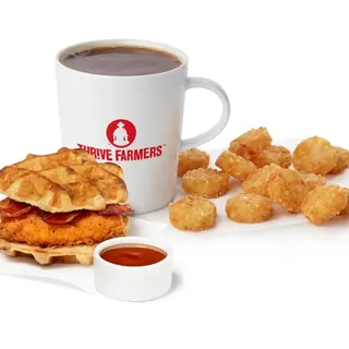 Chicken & Waffles Breakfast Sandwich w/ Spicy Filet Meal