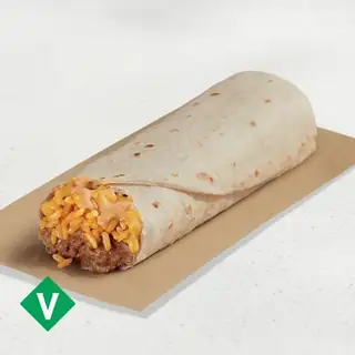 Cheesy Bean and Rice Burrito