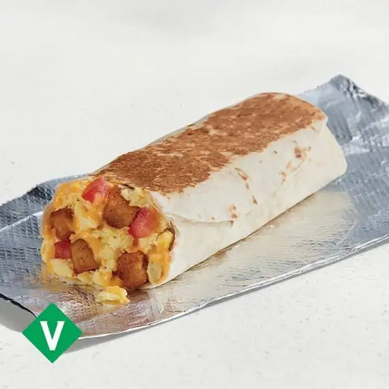 Cheesy Toasted Breakfast Burrito Potato